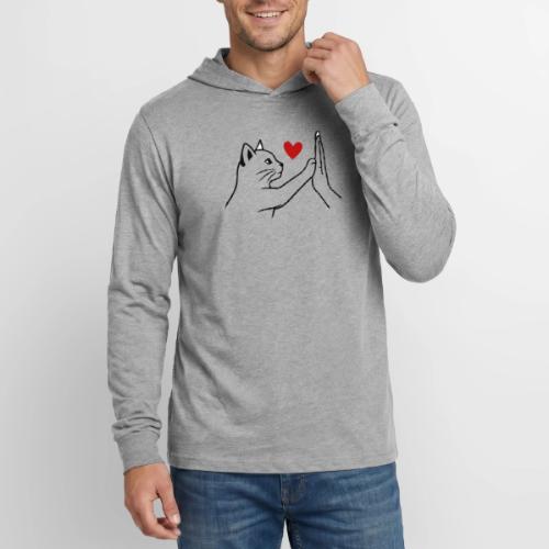 Cat Lover High-Five T-Shirt - Unisex Long Sleeve Hoodie Shirt