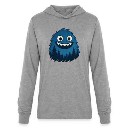 Whimsical Blue Forest Monster – Cute Cartoon Night - Unisex Long Sleeve Hoodie Shirt