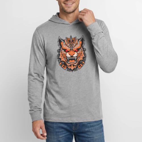 Tribal Demon Wolf Mask - Unisex Long Sleeve Hoodie Shirt