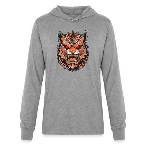 Tribal Demon Wolf Mask - Unisex Long Sleeve Hoodie Shirt