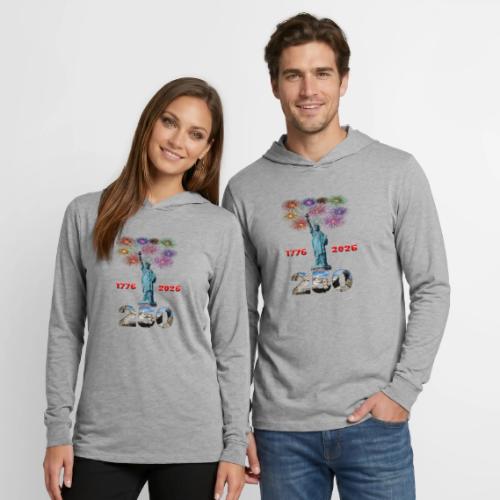 1776 - 2026 | 250 Years USA | Fireworks - Unisex Long Sleeve Hoodie Shirt