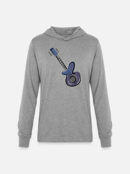 Guitar - Unisex Long Sleeve Hoodie Shirt - heather grey