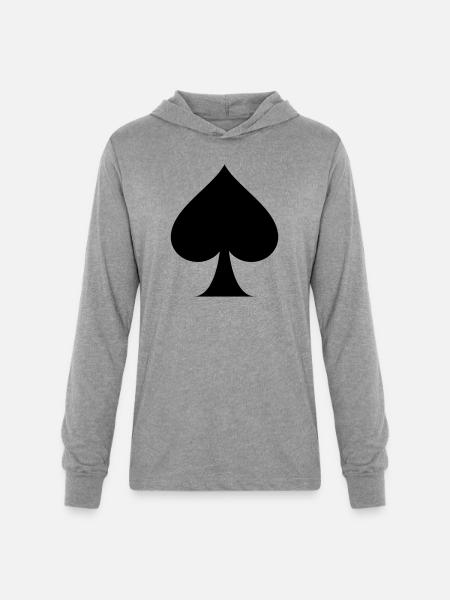 Spade - Unisex Long Sleeve Hoodie Shirt - heather grey