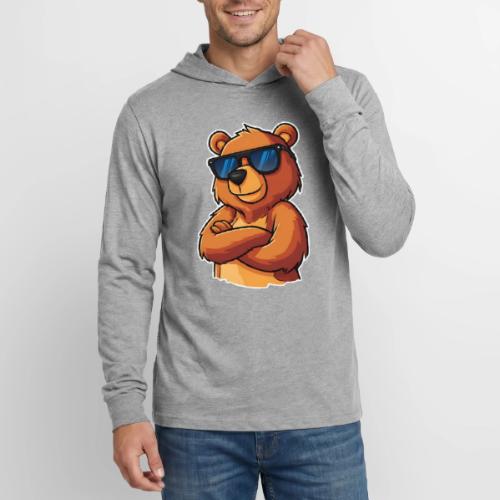 Cool Bear Sunglasses Cartoon Design - Unisex Long Sleeve Hoodie Shirt