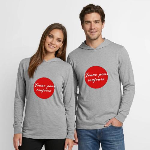 Jeune pour toujours - Unisex Long Sleeve Hoodie Shirt