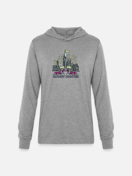 money hunter - Unisex Long Sleeve Hoodie Shirt - heather grey
