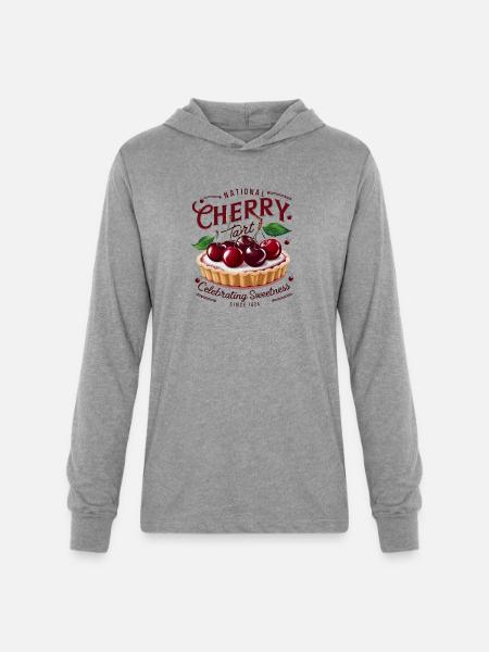National Cherry Tart Day  - Unisex Long Sleeve Hoodie Shirt - heather grey