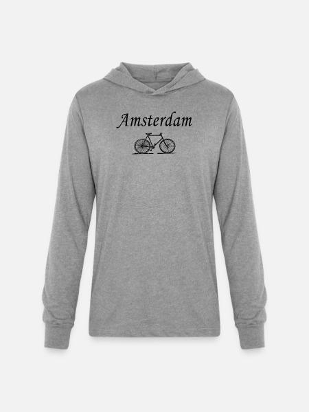 Amsterdam - Unisex Long Sleeve Hoodie Shirt - heather grey