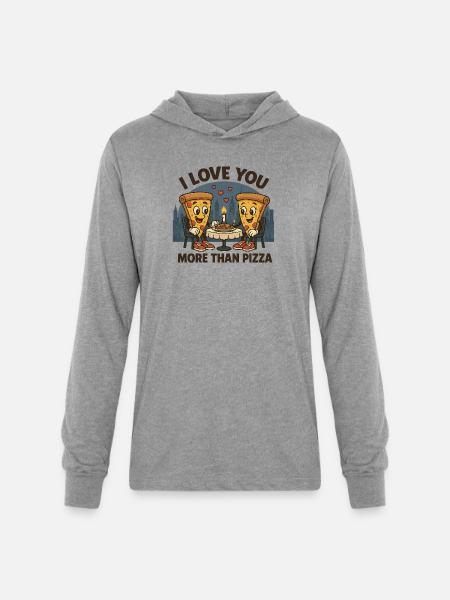 SLICE OF LOVE NYC - Unisex Long Sleeve Hoodie Shirt - heather grey
