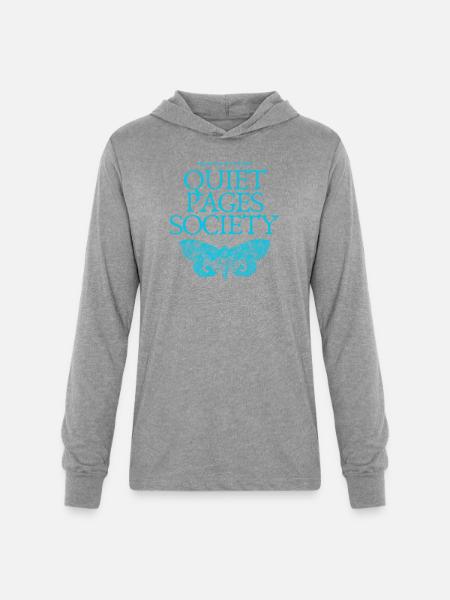 Quiet Pages Butterfly mornings - Unisex Long Sleeve Hoodie Shirt - heather grey