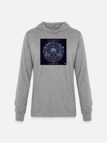 Universal Data Stream - Unisex Long Sleeve Hoodie Shirt - heather grey