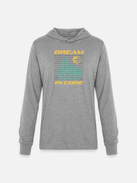 Dream In Code - Unisex Long Sleeve Hoodie Shirt - heather grey