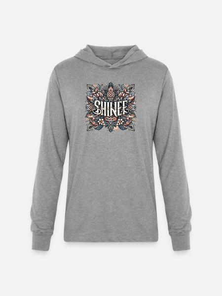 Shine Bright Ornamental Mandala - Unisex Long Sleeve Hoodie Shirt - heather grey