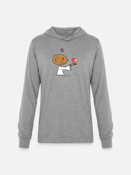 The little Yogi - Unisex Long Sleeve Hoodie Shirt - heather grey
