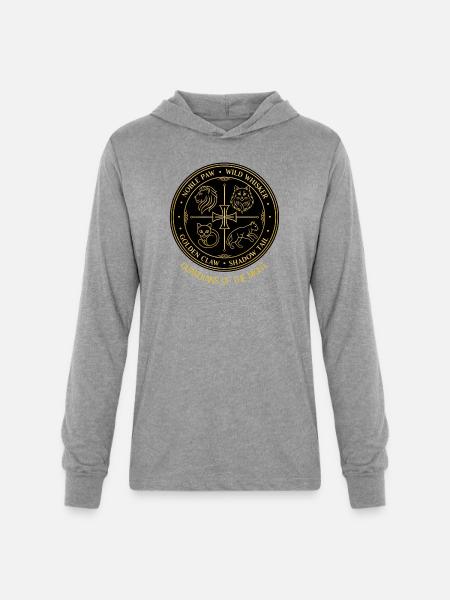 Guardians of the Night Crest - Unisex Long Sleeve Hoodie Shirt - heather grey