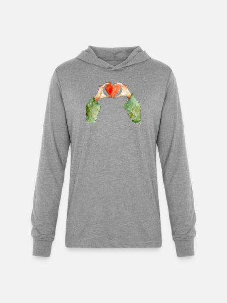Hands Heart - Unisex Long Sleeve Hoodie Shirt - heather grey
