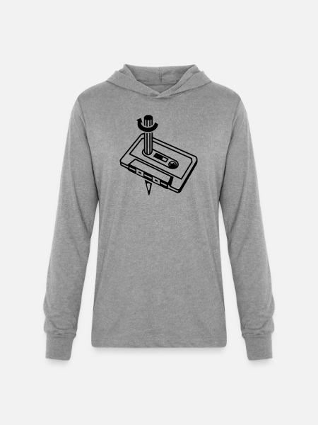Unique Cassette Mixtape Relationship - Unisex Long Sleeve Hoodie Shirt - heather grey