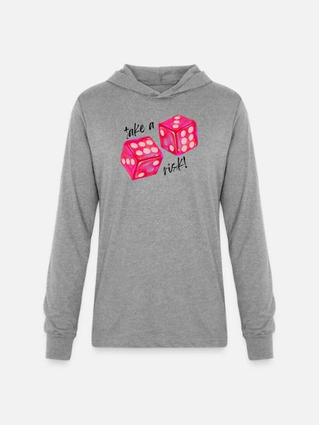 Take a Risk Graphic - Unisex Long Sleeve Hoodie Shirt - heather grey