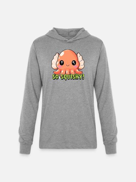 So Squishy Octopus Cheer - Unisex Long Sleeve Hoodie Shirt - heather grey