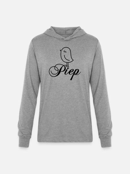 Sparrow “Piep” - Unisex Long Sleeve Hoodie Shirt - heather grey