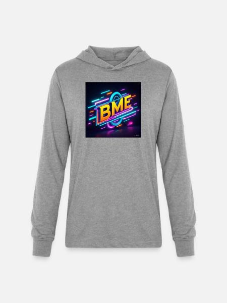 BME Neon Circuit Logo - Unisex Long Sleeve Hoodie Shirt - heather grey