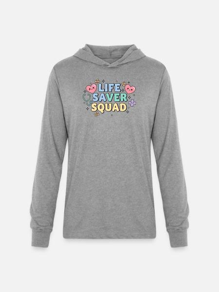 Life Saver Squad - Unisex Long Sleeve Hoodie Shirt - heather grey