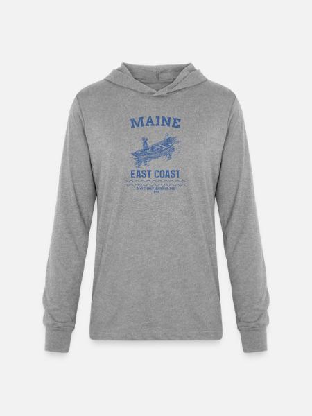 east_coast_boothbay - Unisex Long Sleeve Hoodie Shirt - heather grey