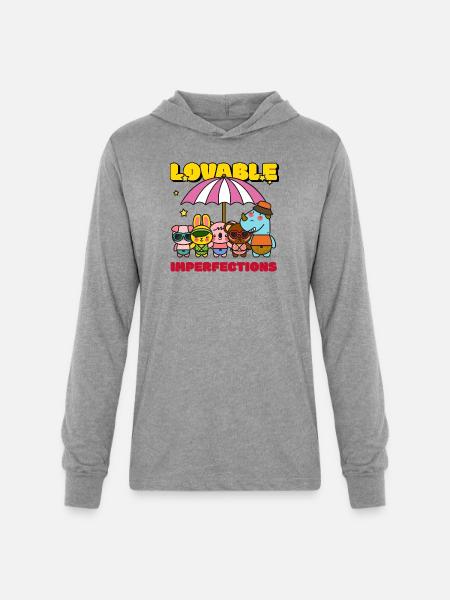 Lovable Hyperfections Umbrella Crew - Unisex Long Sleeve Hoodie Shirt - heather grey
