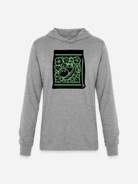 Seed Packet Tomatoes Veggies - Unisex Long Sleeve Hoodie Shirt - heather grey