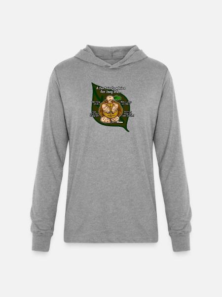 tortoise advice - Unisex Long Sleeve Hoodie Shirt - heather grey