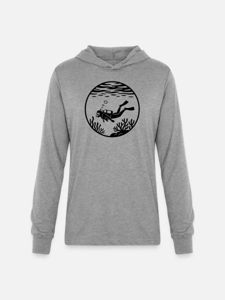 scuba - Unisex Long Sleeve Hoodie Shirt - heather grey