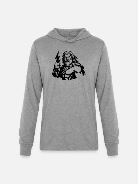 Thunderbound Hero Line Art - Unisex Long Sleeve Hoodie Shirt - heather grey