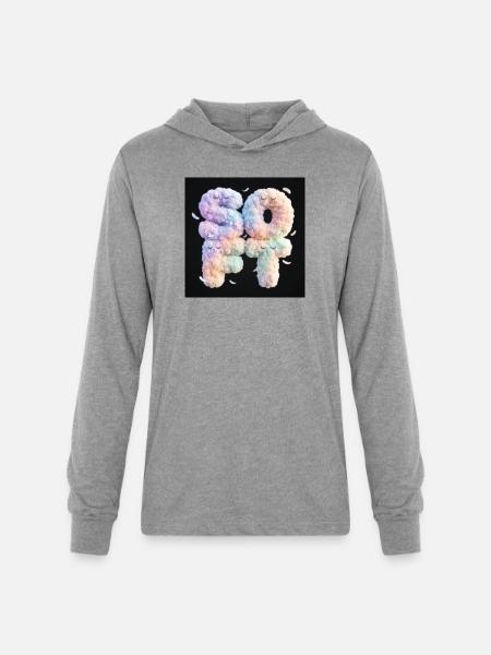 Pastel Cloud 42 Duo - Unisex Long Sleeve Hoodie Shirt - heather grey
