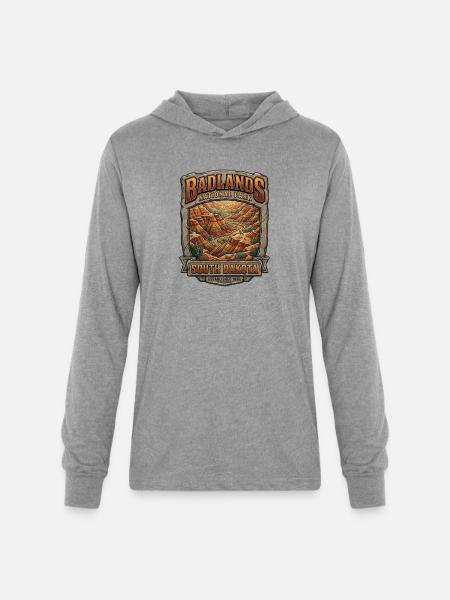Badlands National Park Tee - Unisex Long Sleeve Hoodie Shirt - heather grey