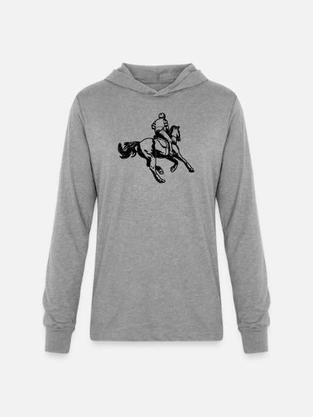 Equestrian - Unisex Long Sleeve Hoodie Shirt - heather grey