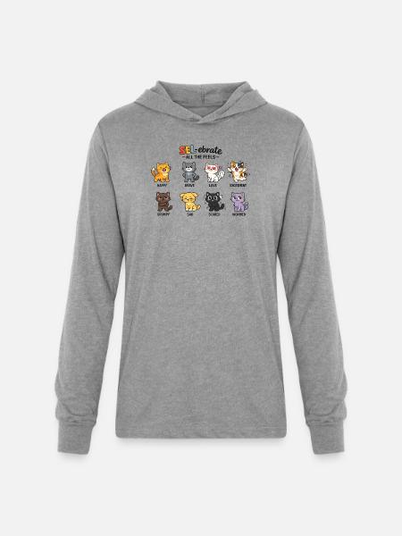 SEL-ebrate All The Feels - Unisex Long Sleeve Hoodie Shirt - heather grey