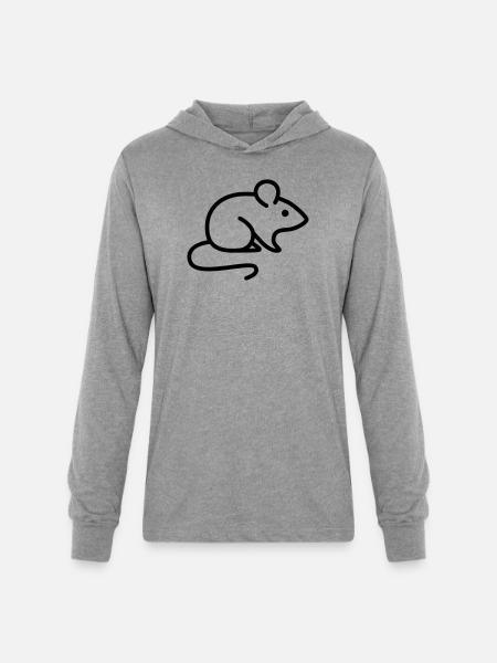 mouse - Unisex Long Sleeve Hoodie Shirt - heather grey