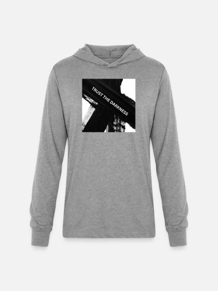 Trust the Darkness - Unisex Long Sleeve Hoodie Shirt - heather grey