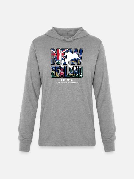 New_Zealand - Unisex Long Sleeve Hoodie Shirt - heather grey