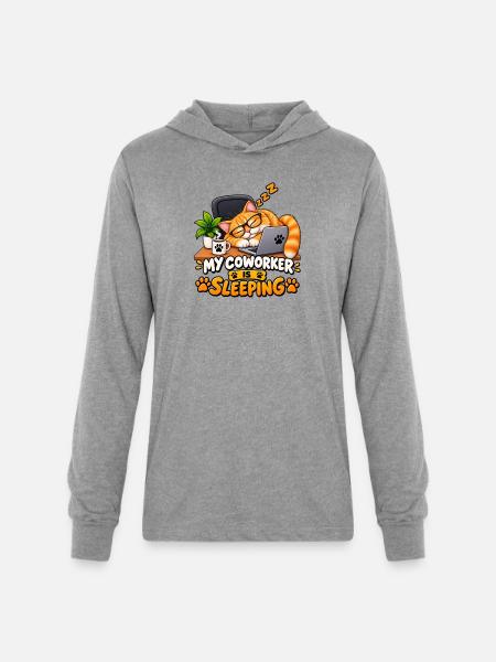 My Coworker Is Sleeping - Unisex Long Sleeve Hoodie Shirt - heather grey