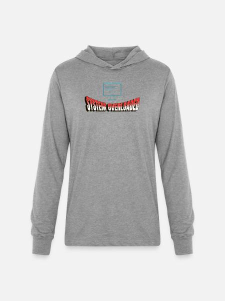 System Overloaded Graphic - Unisex Long Sleeve Hoodie Shirt - heather grey