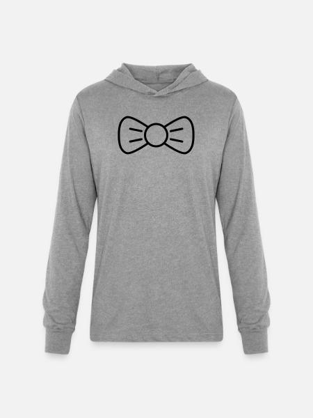bow tie - Unisex Long Sleeve Hoodie Shirt - heather grey