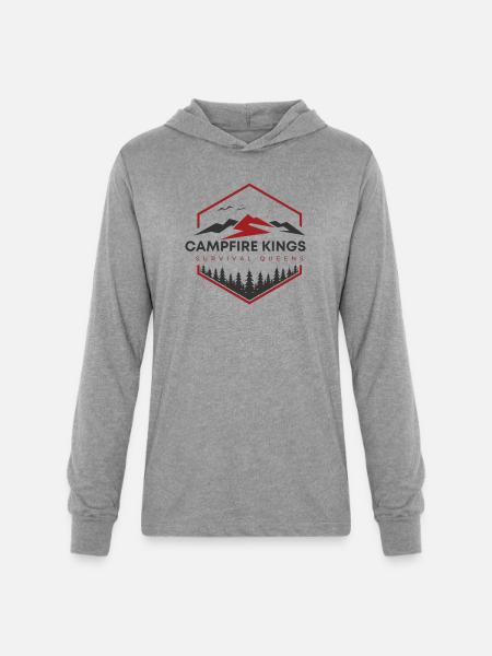 Campfire Kings Survival Queens - Unisex Long Sleeve Hoodie Shirt - heather grey