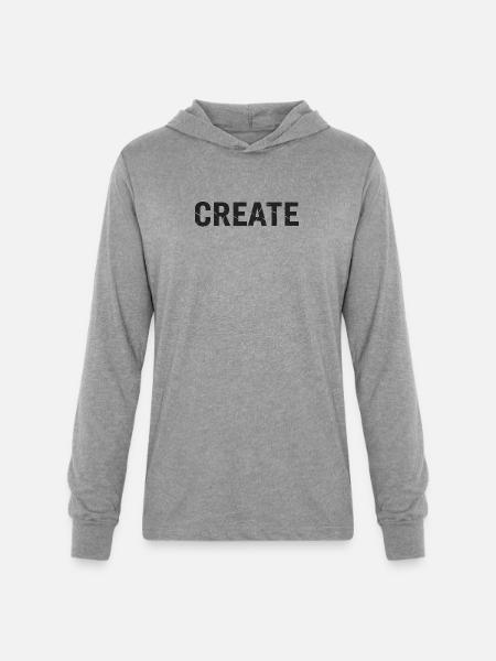 Create Splash Glyph - Unisex Long Sleeve Hoodie Shirt - heather grey