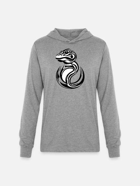salamander - Unisex Long Sleeve Hoodie Shirt - heather grey