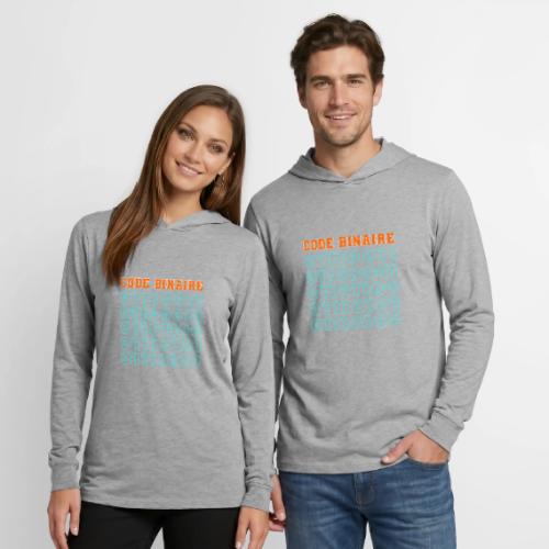 Hi in binary code - Unisex Long Sleeve Hoodie Shirt