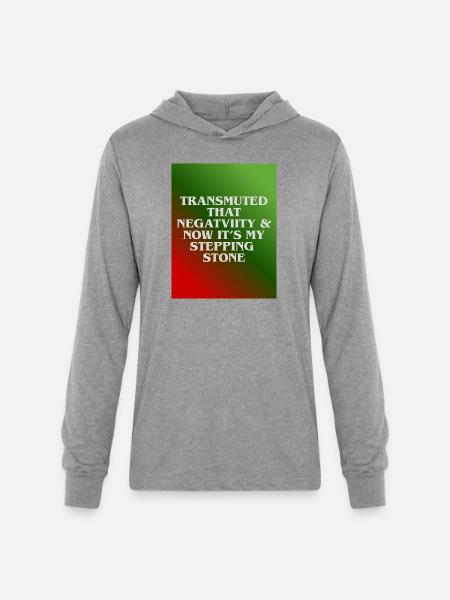 Transmuted Negativity Stepping Stone - Unisex Long Sleeve Hoodie Shirt - heather grey