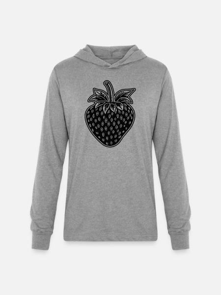 Strawberry Fruit Berries - Unisex Long Sleeve Hoodie Shirt - heather grey