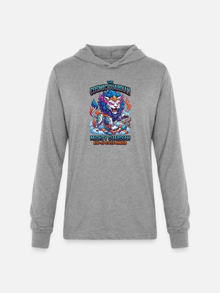 Cosmic Singha Mighty Kaiju Guardian - Unisex Long Sleeve Hoodie Shirt - heather grey