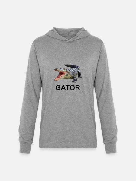 Gator shirt - Unisex Long Sleeve Hoodie Shirt - heather grey